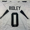 Autographed/Signed Calvin Ridley Jacksonville White Football Jersey Beckett BAS COA