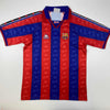 Autographed/Signed Ronaldo Nazario FC Barcelona Red/Blue Soccer Jersey Beckett BAS COA
