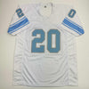 Autographed/Signed Billy Sims 80 ROY Detroit White Football Jersey JSA COA