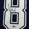 Framed Autographed/Signed Jake Ferguson 35x39 Dallas Blue Football Jersey Beckett BAS COA