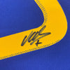 Autographed/Signed David Villa Spain Blue World Cup Soccer Jersey Beckett BAS COA