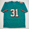 Autographed/Signed Brock Marion Miami Teal Football Jersey JSA COA