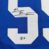 Autographed/Signed Brian Bosworth Seattle Blue Football Jersey Beckett BAS COA by Hall of Fame Sports Memorabilia