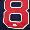 Framed Autographed/Signed Tanner Houck 35x39 Boston Blue Baseball Jersey JSA COA by Hall of Fame Sports Memorabilia