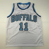 Autographed/Signed Bob McAdoo HOF 2000 Buffalo White Basketball Jersey Beckett BAS COA