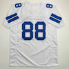 Autographed/Signed Dez Bryant Dallas White Football Jersey Beckett BAS COA by Hall of Fame Sports Memorabilia