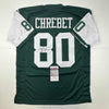 Autographed/Signed Wayne Chrebet New York Green Football Jersey JSA COA