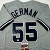 Autographed/Signed Domingo German New York Grey Baseball Jersey JSA COA by Hall of Fame Sports Memorabilia