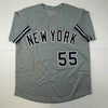 Autographed/Signed Domingo German New York Grey Baseball Jersey JSA COA by Hall of Fame Sports Memorabilia