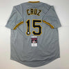 Autographed/Signed Oneil Cruz Pittsburgh Grey Baseball Jersey JSA COA
