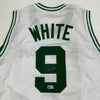 Autographed/Signed Derrick White Boston White Basketball Jersey Beckett BAS COA by Hall of Fame Sports Memorabilia