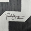 Framed Autographed/Signed Rich Gannon 35x39 Oakland Las Vegas Black Football Jersey JSA COA