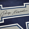 Autographed/Signed Roger Staubach Dallas Blue Football Jersey Beckett BAS COA