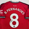 Autographed/Signed Bruno Fernandes Manchester United Red Soccer Jersey Beckett BAS COA by Hall of Fame Sports Memorabilia