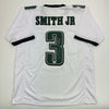 Autographed/Signed Nolan Smith Jr. Philadelphia White Football Jersey Beckett BAS COA