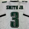 Autographed/Signed Nolan Smith Jr. Philadelphia White Football Jersey Beckett BAS COA