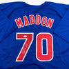 Autographed/Signed Joe Maddon Chicago Blue Baseball Jersey JSA COA