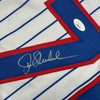 Autographed/Signed Joe Maddon Chicago Pinstripe Baseball Jersey JSA COA