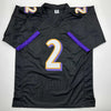 Autographed/Signed Nate Wiggins Baltimore Black Football Jersey JSA COA