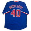Autographed/Signed Rick Sutcliffe Chicago Blue Baseball Jersey Beckett BAS COA by Hall of Fame Sports Memorabilia