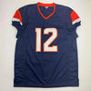Autographed/Signed R.J RJ Harvey Denver Blue Football Jersey JSA COA by Hall of Fame Sports Memorabilia