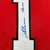 Autographed/Signed Glenn Hall Chicago Red Hockey Jersey JSA COA by Hall of Fame Sports Memorabilia