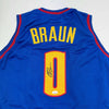 Autographed/Signed Christian Braun Denver Royal Blue Basketball Jersey JSA COA by Hall of Fame Sports Memorabilia