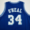 Autographed/Signed Shaquille Shaq O'Neal Los Angeles LA Retro Blue Basketball Jersey Beckett BAS COA by Hall of Fame Sports Memorabilia