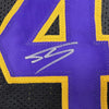 Autographed/Signed Shaquille Shaq O'Neal Los Angeles LA Black Basketball Jersey Beckett BAS COA by Hall of Fame Sports Memorabilia