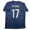 Autographed/Signed Vitinha PSG Paris Saint Germain Blue Soccer Futbol Jersey Beckett BAS COA by Hall of Fame Sports Memorabilia