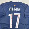 Autographed/Signed Vitinha PSG Paris Saint Germain Blue Soccer Futbol Jersey Beckett BAS COA by Hall of Fame Sports Memorabilia