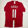 Autographed/Signed Ryan Giggs Manchester United Red Soccer Jersey Beckett BAS COA by Hall of Fame Sports Memorabilia
