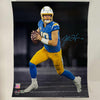 Autographed/Signed Justin Herbert Los Angeles Chargers 16x20 Football Photo Fanatics COA