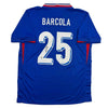 Autographed/Signed Bradley Barcola France French National Team Blue Soccer Jersey Beckett BAS COA by Hall of Fame Sports Memorabilia