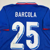Autographed/Signed Bradley Barcola France French National Team Blue Soccer Jersey Beckett BAS COA by Hall of Fame Sports Memorabilia