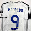 Autographed/Signed Ronaldo Nazario Real Madrid White Soccer Jersey Beckett BAS COA by Hall of Fame Sports Memorabilia
