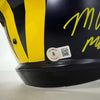 Autographed/Signed 2023 Michigan Wolverines Full-Size Speed Helmet Team-Signed by (19) with J.J. McCarthy, Blake Corum, Roman Wilson, Colston Loveland Beckett BAS COA
