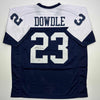Autographed/Signed Rico Dowdle Dallas Thanksgiving Day Football Jersey Beckett BAS COA