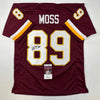 Autographed/Signed Santana Moss Washington Burgundy Football Jersey JSA COA by Hall of Fame Sports Memorabilia