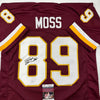 Autographed/Signed Santana Moss Washington Burgundy Football Jersey JSA COA by Hall of Fame Sports Memorabilia
