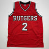Autographed/Signed Dylan Harper Rutgers Red College Basketball Jersey JSA COA