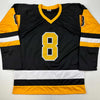 Autographed/Signed Mark Recchi Pittsburgh Black Hockey Jersey JSA COA