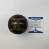 Autographed/Signed Pete Rose 4256 Black Leather Baseball Rawlings ROML Beckett BAS COA