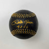 Autographed/Signed Pete Rose 4256 Black Leather Baseball Rawlings ROML Beckett BAS COA