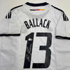 Autographed/Signed Michael Ballack Germany White Soccer World Cup Jersey Beckett BAS COA by Hall of Fame Sports Memorabilia
