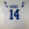Autographed/Signed Alec Pierce Indianapolis White Football Jersey Beckett BAS COA
