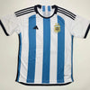 Autographed/Signed Enzo Fernandez Argentina Blue/White Soccer World Cup Jersey Beckett BAS COA by Hall of Fame Sports Memorabilia