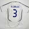 Autographed/Signed Roberto Carlos Real Madrid White Soccer Jersey Beckett BAS COA by Hall of Fame Sports Memorabilia
