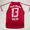 Autographed/Signed Michael Ballack FC Bayern Munich Red Soccer Futbol Jersey Beckett BAS COA by Hall of Fame Sports Memorabilia