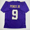 Autographed/Signed Michael Penix Jr. Washington Huskies Purple College Football Jersey Beckett BAS COA